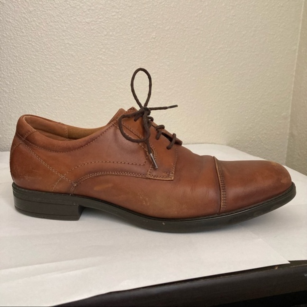 Florsheim comfortech brown leather Oxford dress shoes size 9.5 EEE triple wide
